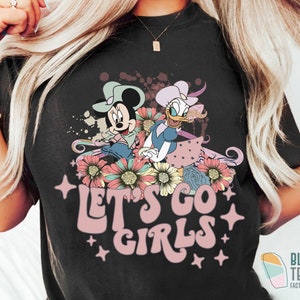 Disney Let's Go Girls Minnie Daisy Cowgirls Shirt, Retro Western Country Howdy T Shirt, Long Live Cowboy Yee Haw Tee, Disneyland Trip Gift