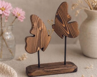 Handmade Reclaimed Wood Butterfly Ornament | Barbara, Whimsical Nature Decor
