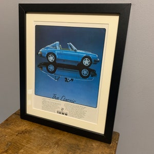 PORSCHE 911 TARGA Original 1978 Werbekunst, Geburtstagsgeschenk für Autoliebhaber, Aufsteller im Home Man Cave (C33)