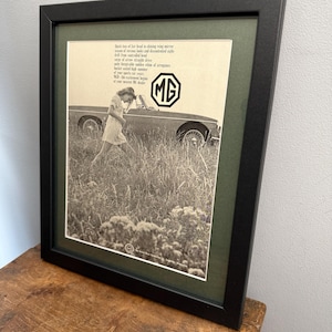 MGB Original 1967 Framed advertising wall art print, Birthday gift for car enthusiasts, home office, man cave Advert (A403)