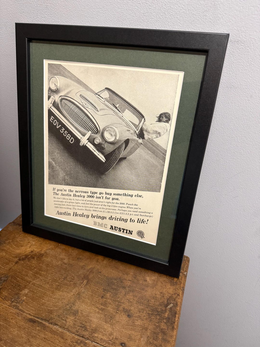 AUSTIN HEALEY 3000 1967 Original Framed Advertising Wall Art Print ...