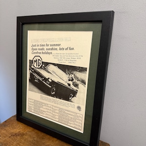 MGB Original 1967 Framed advertising wall art print, Birthday gift for car enthusiasts, home office, man cave Advert (A413)