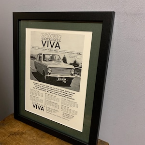 VAUXHALL VIVA 1963 Original Werbewand Kunstdruck Poster Geburtstagsgeschenk, Aufsteller im Home-Office (A389)