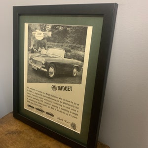 MG MIDGET 1963 Framed advertising wall art print poster, Birthday gift for classic car enthusiasts, home, office, man cave (A84)