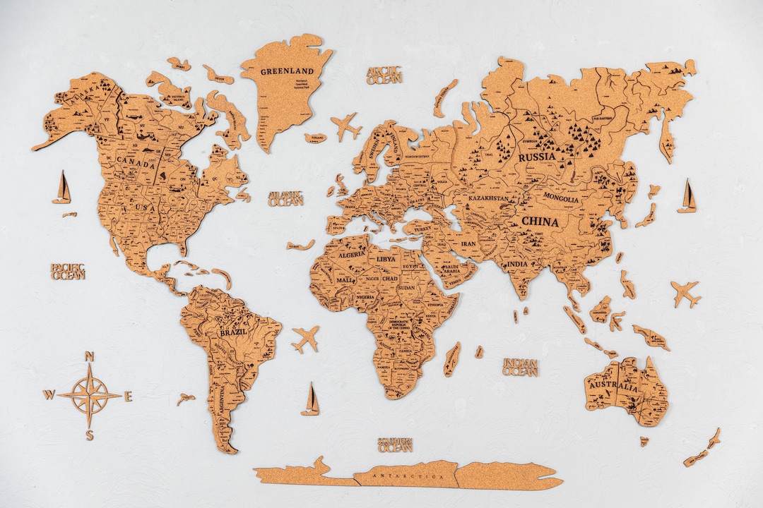 Cork Map Wall Art Push Pin Adventure - Il 1080xN.5743472359 Dzjf 