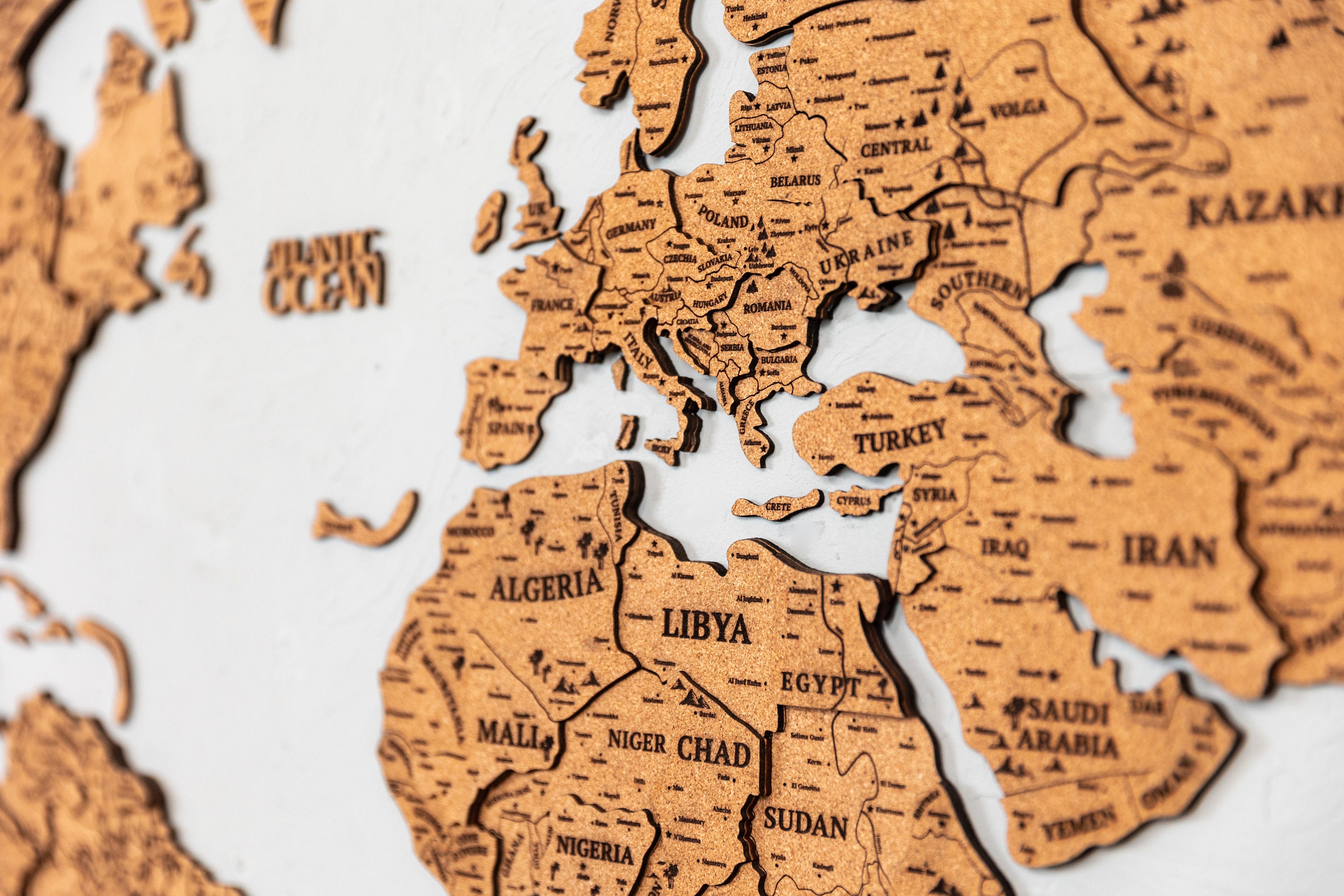 Cork Map Wall Art Push Pin Adventure - Il Fullxfull.5682448230 Fkc8 