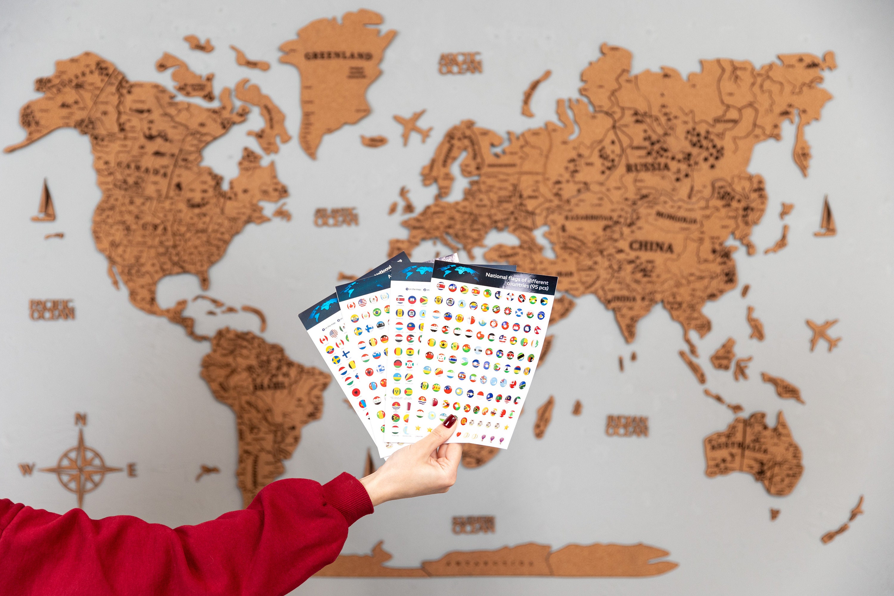 Cork Map Wall Art Push Pin Adventure - Il Fullxfull.5682448184 46l1 