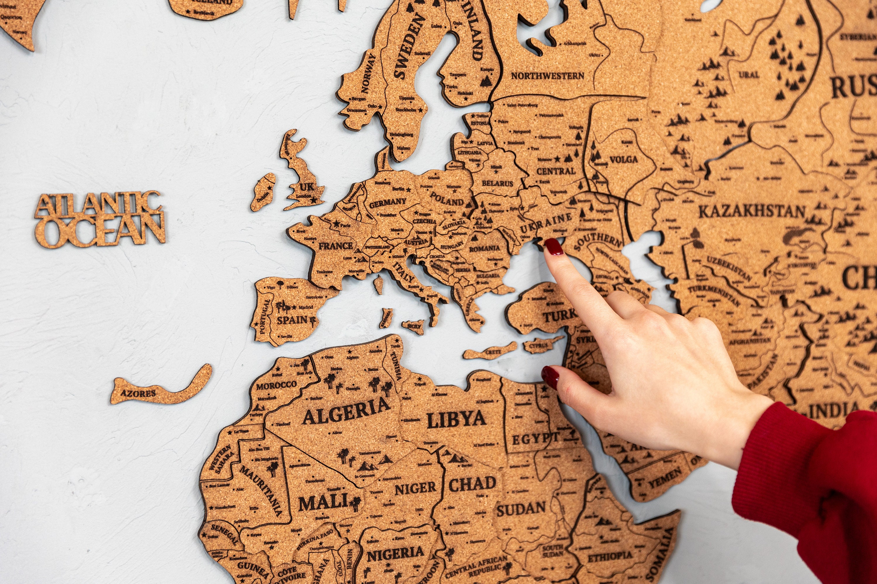 Cork Map Wall Art Push Pin Adventure - Il Fullxfull.5682448254 Sres 