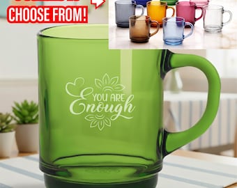You Are Enough – Personalized Christian Mug – Laser Engraved 8.75 oz Coffee Mug, Custom Religious Gift, Faith-Based Drinkware