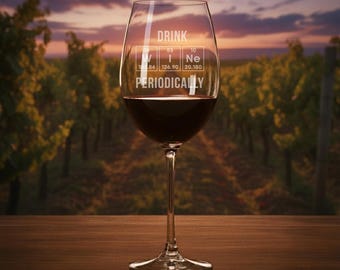 Etched Wine Glass: Funny Science Gift for Chemistry Lovers