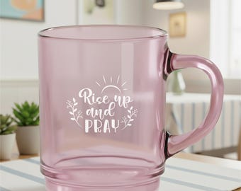 Rise Up and Pray – Personalized Christian Mug – Laser Engraved 8.75 oz Coffee Mug, Custom Religious Gift, Faith-Based Drinkware