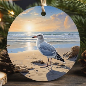 Seagull, Ornament, Christmas 2023, Christmas Gift, Bird Ornament, Bird Tree Decor, Coastal Decor, Seabird
