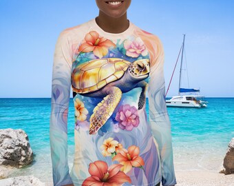 Sea Turtle 2 Women's Rash Guard