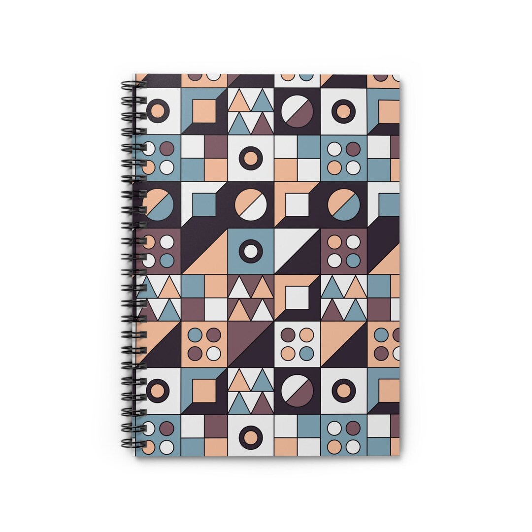 Geometric Notebook Modern Patterns Writing Surface Journal Etsy