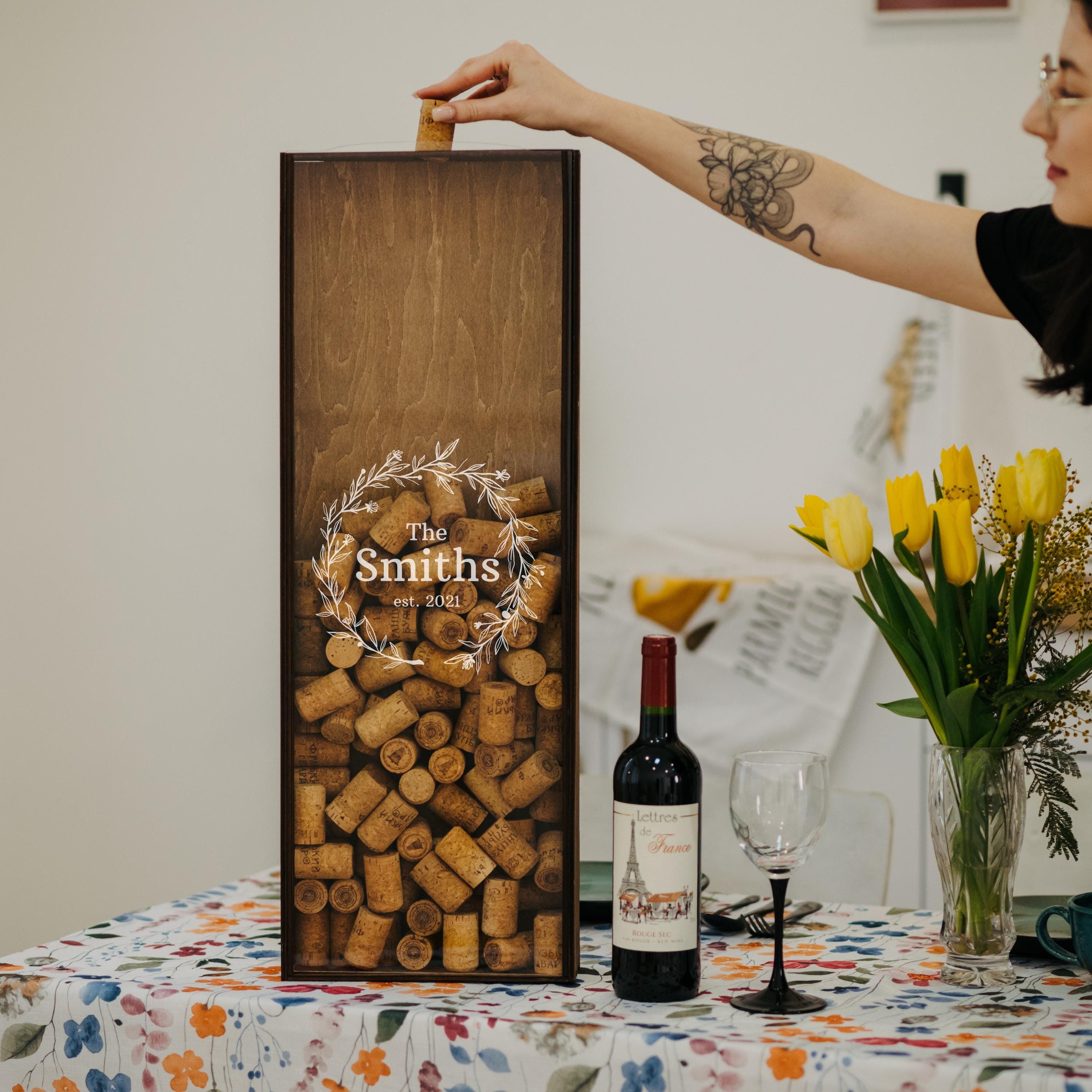 Etsy wine cork holder sale