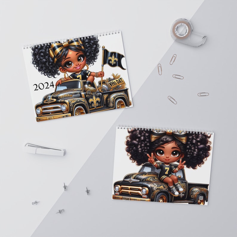 Wall Calendars 2024 New Orleans Saints Fans American Etsy