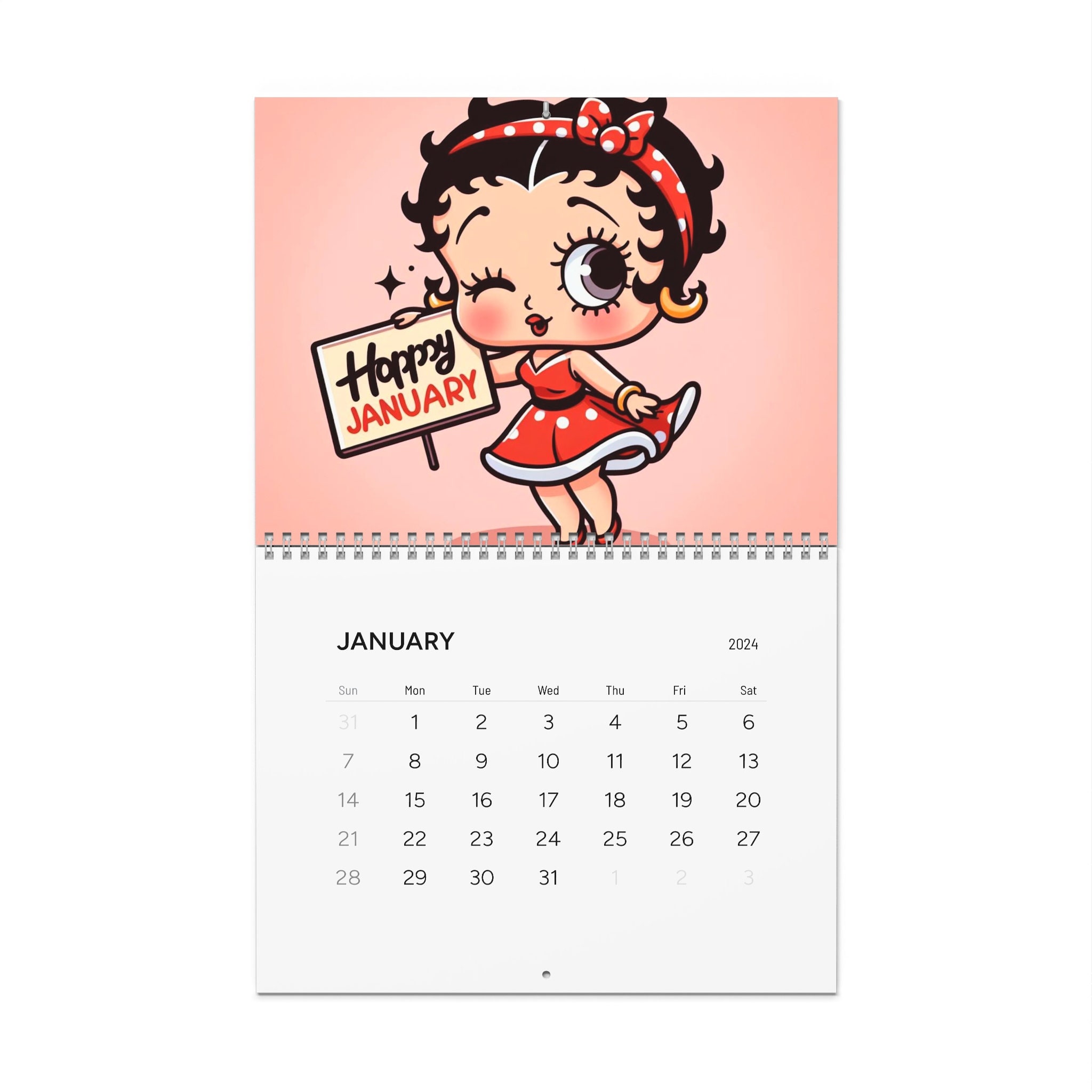 Wall Calendars 2024 Unique Betty Boop Look Alike Gift Idea, Sales Etsy