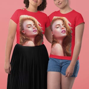 Unisex Art Tee, Dreamy Portrait Graphic Shirt, Heavy Cotton T-Shirt for Art Lovers, Summer Gift, Casual Style