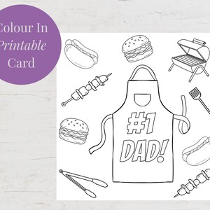 Farbe in Dad Geburtstagskarte, sofortiger Download druckbare, DIY Kinder Aktivität, druckbare Dad Card