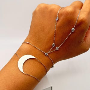Sterling Silver Moon Bracelet
