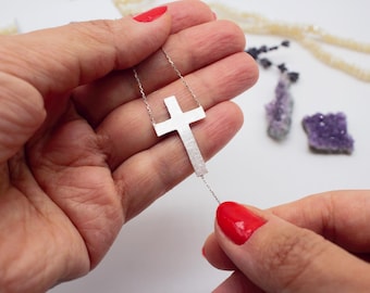 Kreuz Armband aus Sterling Silber für Frauen