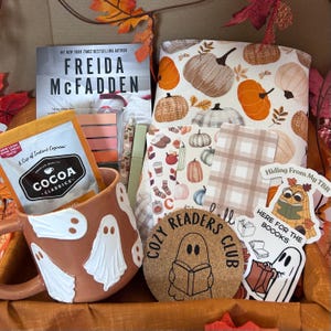 Fall Mystery Book Box, Book Sleeve, Coffee, Autumn, Cozy, Handmade, Bookish