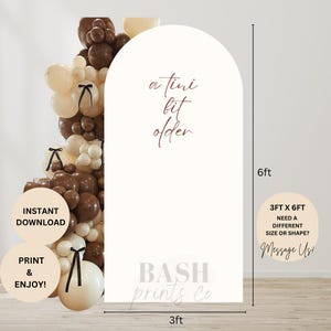 Martini Arch Backdrop | &quot;A Tini Bit Older&quot; Theme | Perfect for Milestone Birthdays | Photo Backdrop | Digital File | 36&quot;x72&quot;