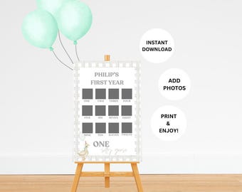 ONE Silly Goose Primo Anno Photo Board – Modello digitale modificabile