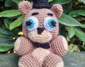 Top-Hat Bear Crochet Pattern, Five Nights Friends