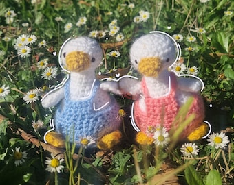 Goose in Overalls Digital Crochet Pattern