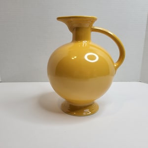 Vintage Fiesta Ware Yellow Carafe Homer Laughlin USA Ceramic Vase Pitcher NO LID