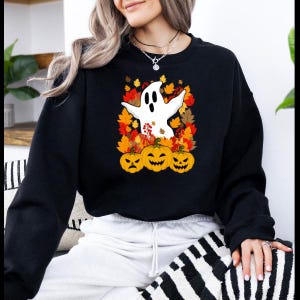 Spooky Ghost Halloween Sweatshirt, Spooky Sweatshirt, Halloween Shirt, Halloween Ghost Shirt, Ghostly Sweatshirt, Fall Sweatshirt
