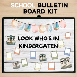 Back to School Bulletin Board Kit | Polaroid Themed Classroom Decor | Teacher Templates | Kindergarten | First Grade | School png |Editable