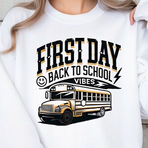 Zurück zu Schulentwurf | Erster Tag Stimmung Png | Ästhetische Datei | T-Shirt | jetzt im Trend Kids Png | Lehrer Png | Dtf Digitaler Download png