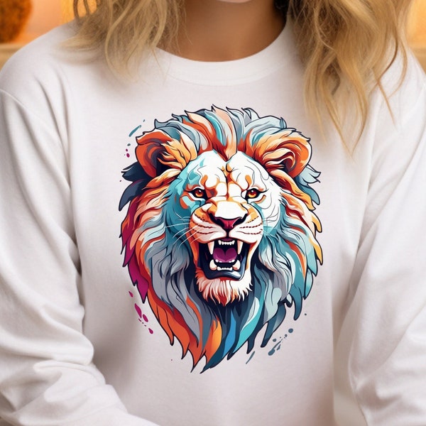 Designs for shirts | PNG design | Lion Face PNG | Lion Head PNG | Lion png | Lion King png | Leo png | Lion Mascot png| Sublimation design |