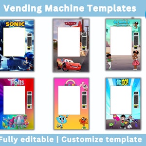 EASTER Vending Machine Template | Canva Editable 16X20 BUNDLE | 14+ designs | Blank Vending machine template | Custom template | Birthday