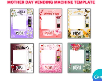 Mother’s Day | Vending Machine Template Bundle | MINI 8x10 |8.5x11 | 12x16 | 16x20 Mothers Day | Template | DIY | Canva Template | PDF | Png