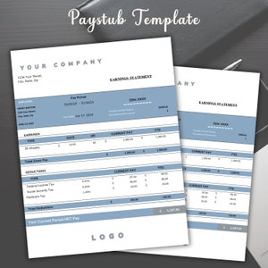 Minimalist Paystub Template | Earnings Statement | Easy and Professional | Instant PDF Download | Employee Payroll | Small Business | Excel