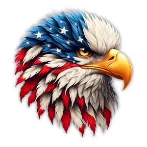 USA ワシ PNG ファイル | ハクトウワシ PNG | デジタル ダウンロード | アメリカ PNG | 国旗 | USA | 愛国心 | アメリカ合衆国 | 父の日 PNG |