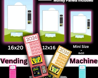 Vending Machine Template | 8x10 12x16 16x20 | Blank template | Payment panel png | Easter Vending Machine | Vending Business Canva | Digital