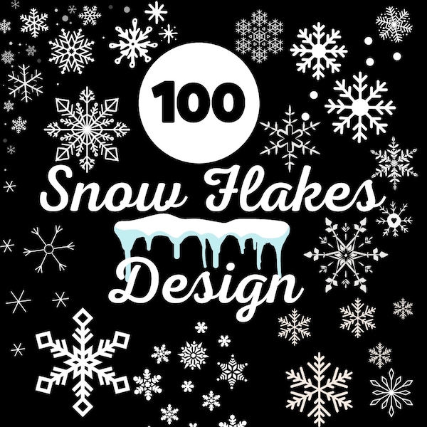 BUNDLE SVG FIOCCHI DI NEVE / Set di 100 /Svg fiocchi di neve, pacchetto invernale, file di taglio fiocchi di neve, neve Svg, ornamenti natalizi invernali di fiocchi e altro ancora!