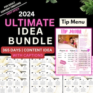 2024 Pink OnlyFans Tip Menu and Content Calendar Ideas Bundle | Onlyfans Captions & Ideas, Also Useful for Twitch Camgirl Snapchat Fansly |