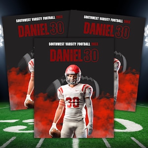 Neu! Fußball Poster Vorlage | Personalisiertes Senior Football |Team Sport Poster in Canva| Heimkehr Hintergrund | Sport-Legenden