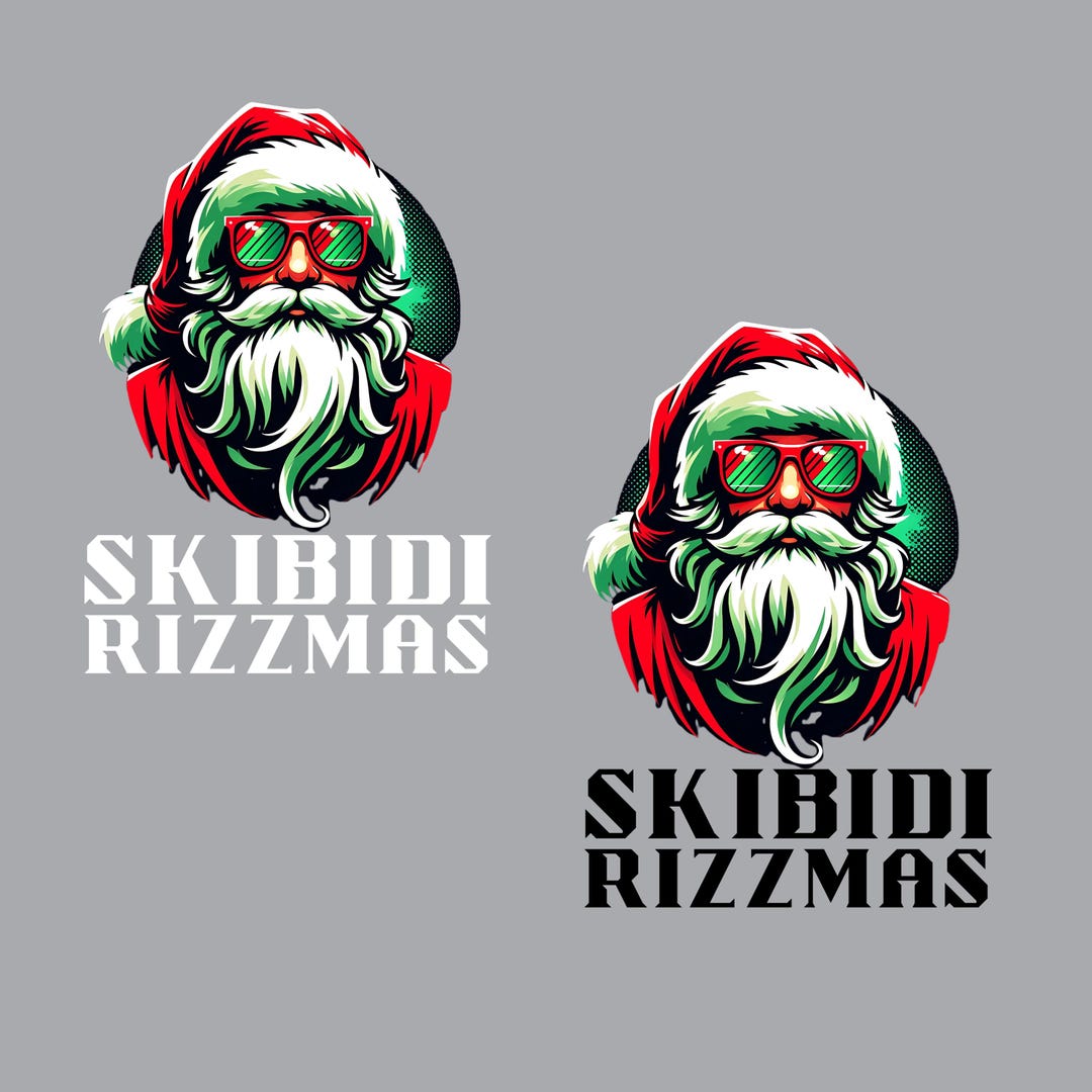 The Word Rizzmas New! Skibidi Rizzmas PNG, Merry Rizzmas Png| Santa Bruh Christmas PNG ...