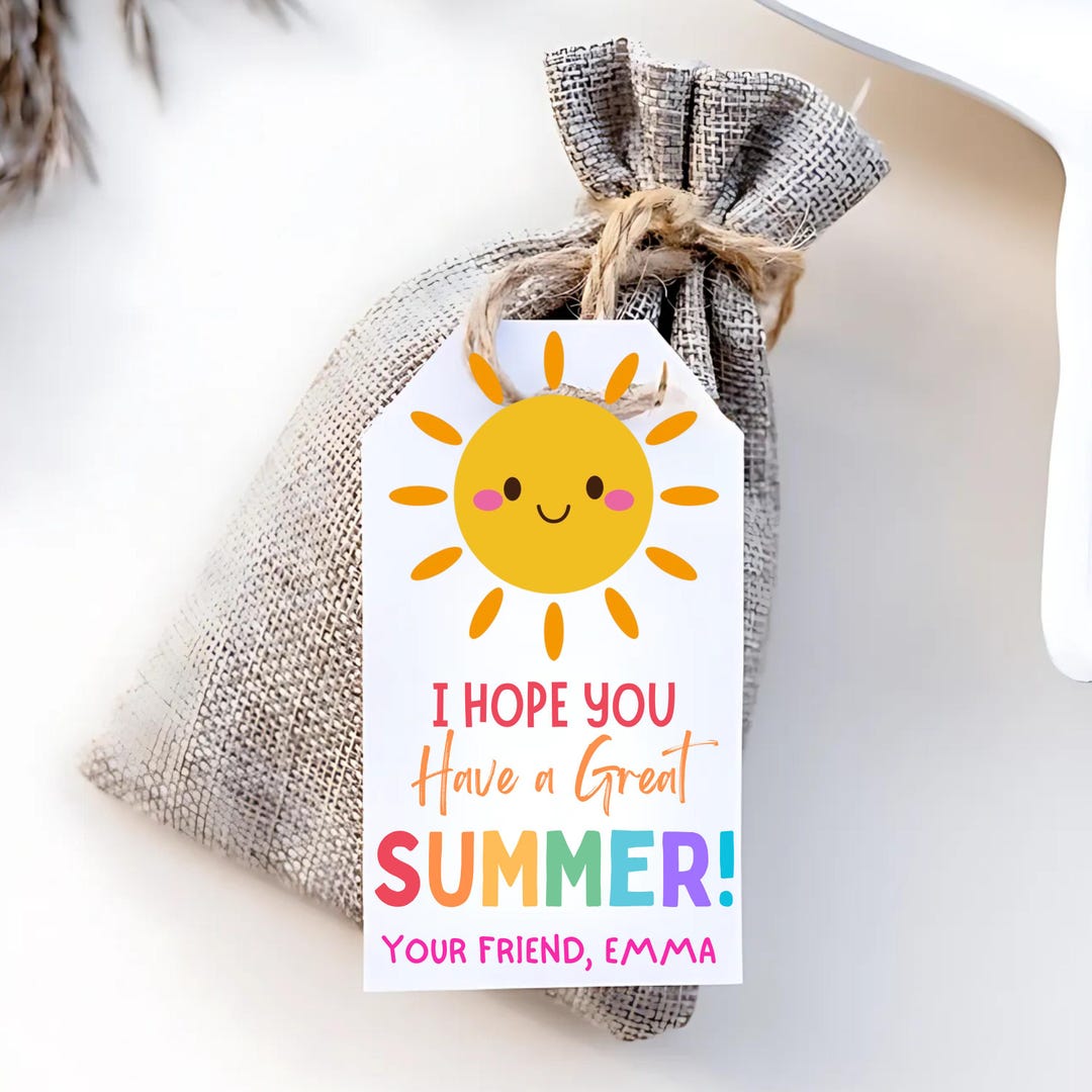 Editable Last Day of School Tag End of Year Friends Gift Tags Great ...