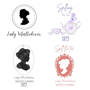 New! Spill The Tea Lady Whistledown&#39;s PNG | Bridgerton | TV Show Png | Whistledown Style | Fashion| Bridgerton PNG |