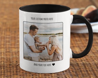 Personalized Photo Coffee Mug: Custom Text & Image Gift