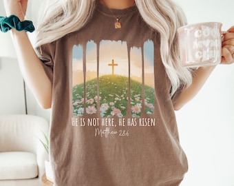 He Has Risen Easter Shirt, Christian Mom Gift