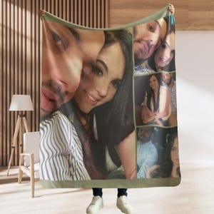 Personalized Photo Blanket, Photo Blanket with Text, Personalized Gift, Memorial Blanket, Anniversary Gift, Couples Gift, Gift for Her