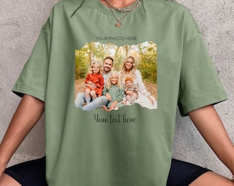 Custom Photo T-Shirt, Personalized Family Picture Tee, Birthday Gift